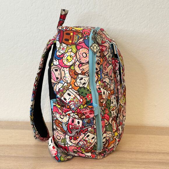 Ju-Ju-Be x Tokidoki MiniBe Mini Backpack w 2 Charms Rare Tokipops Print *Read main image 15